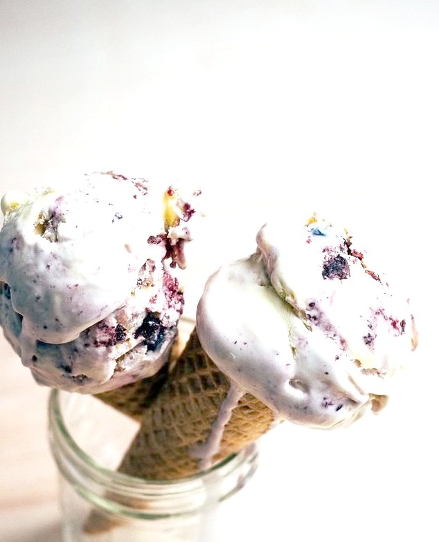 Blueberry Swirl Sour Cream Ice Cream Brooklyn Supper