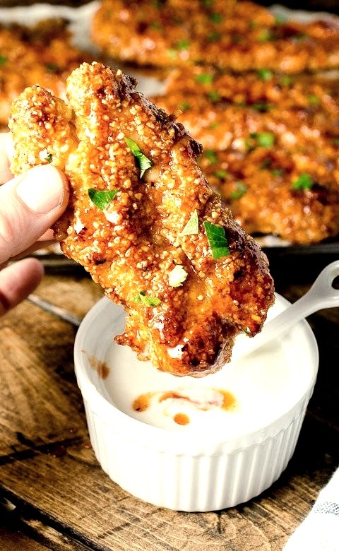 sweet & spicy paleo chicken fingers